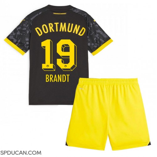 Dječji Nogometni Dres Borussia Dortmund Julian Brandt #19 Gostujuci 2023-24 Kratak Rukav (+ Kratke hlače)